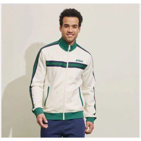 Prince Other - Prince Pickleball Men's Zip-Front Track Jacket - Cream XXL 2XL NWOT Sweater